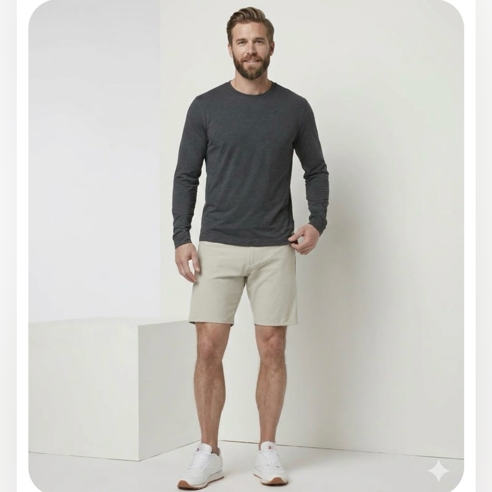 New Vuori Men’s  Aim Short Khaki Size Waist 36” | Inseam 8in” V368 #Golf #Spring